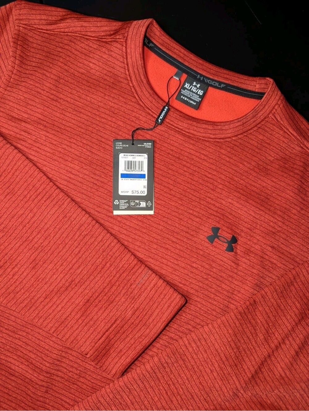 Under Armour Golf Crewneck Sweatshirt Red Storm Fleece XL